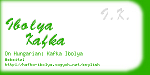 ibolya kafka business card